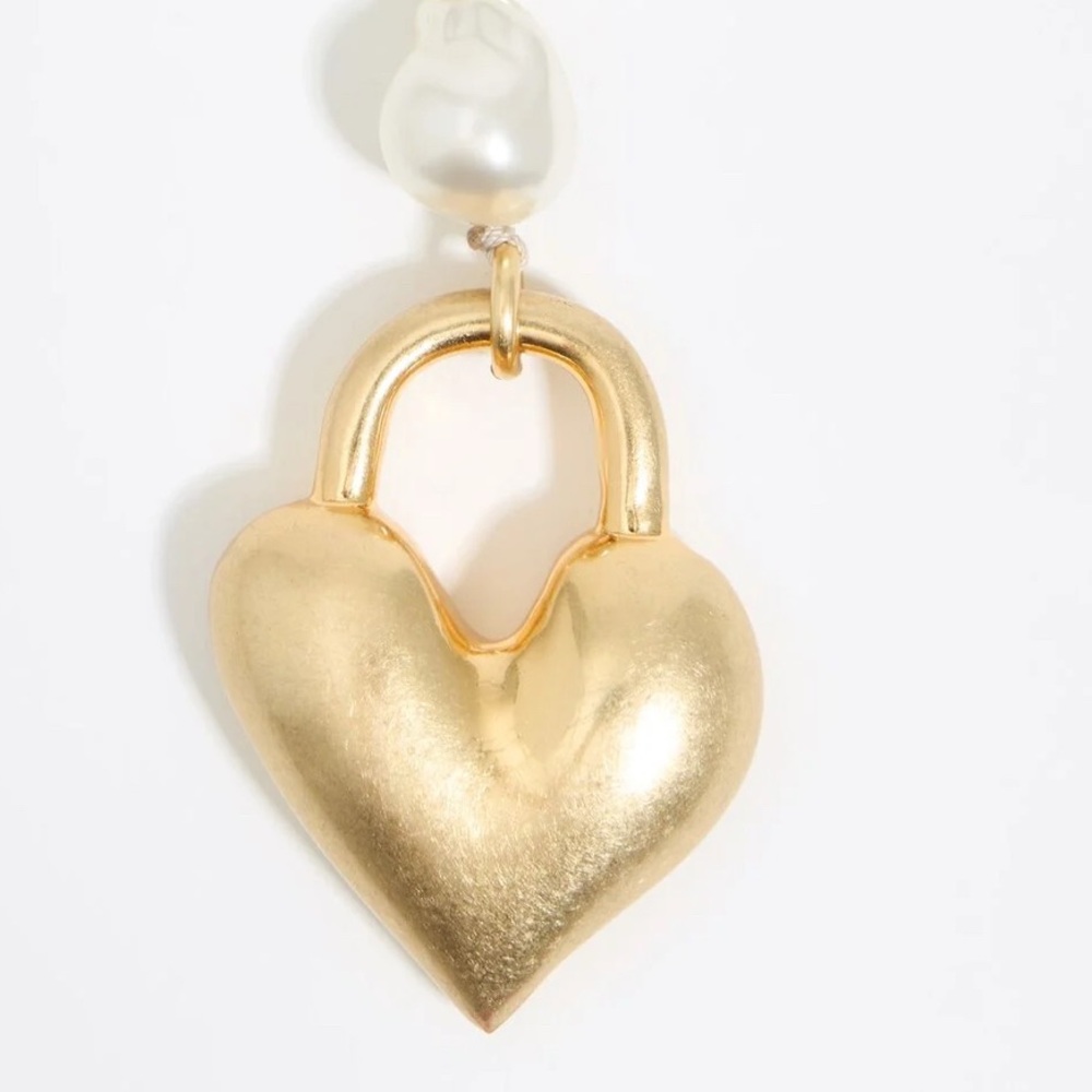 Piper Gold and White Heart Necklace - Picture 4 of 15